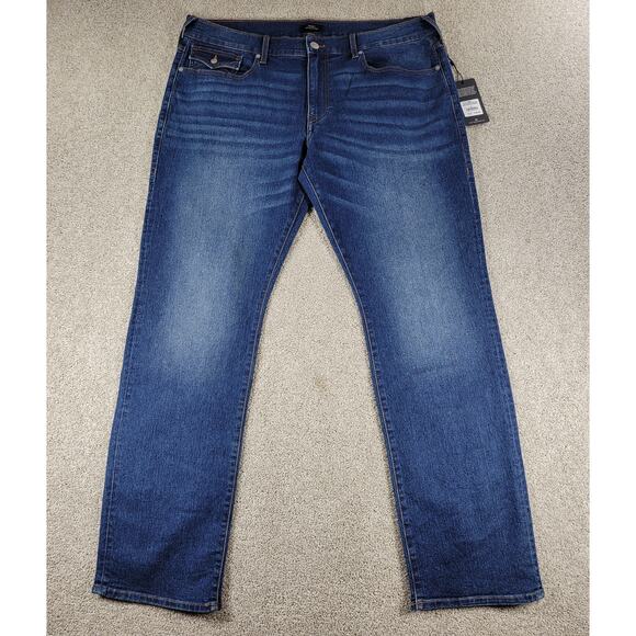 True Religion Mens Jeans Ricky 40x34  Blue Medium Wash Denim Relaxed Straight - Picture 1 of 16